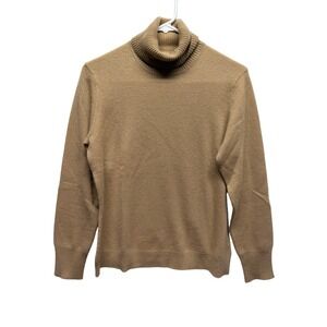 Pursuits Ltd Womens Camel Tan‎ 100% Cashmere Turtleneck Sweater Size Medium M